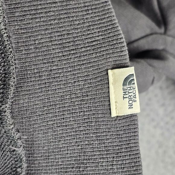 North Face Hoodie Mens Medium Pullover Knit Drawstring Big Back Logo Hiking - Picture 10 of 12